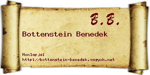 Bottenstein Benedek névjegykártya