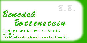 benedek bottenstein business card